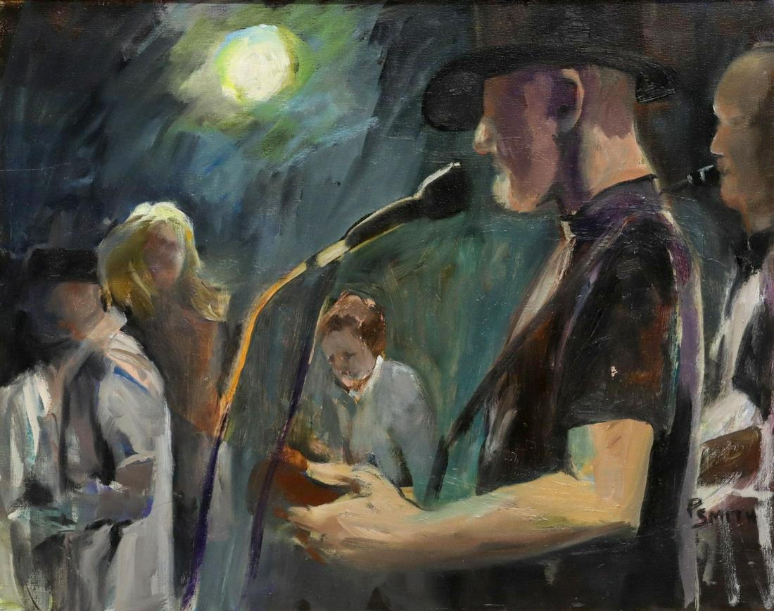 PEGGY SMITH OIL ON CANVAS PAINTING MUSICIANS (1 of 4)