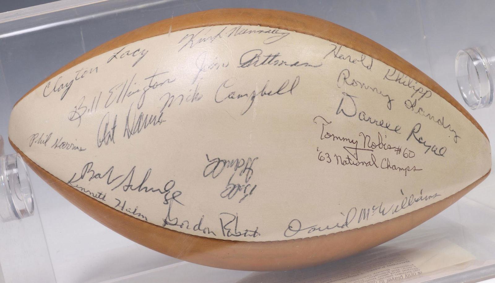 U OF TEXAS LONGHORN FOOTBALL, DARRELL ROYAL SIGNED (1 of 7)