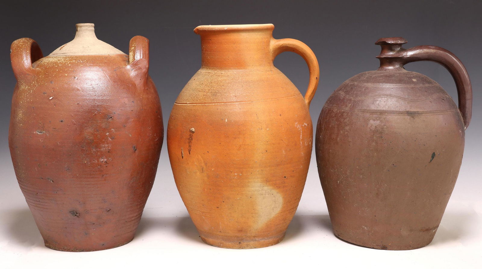 (3) FRENCH PROVINCIAL EARTHENWARE VESSELS (1 of 3)