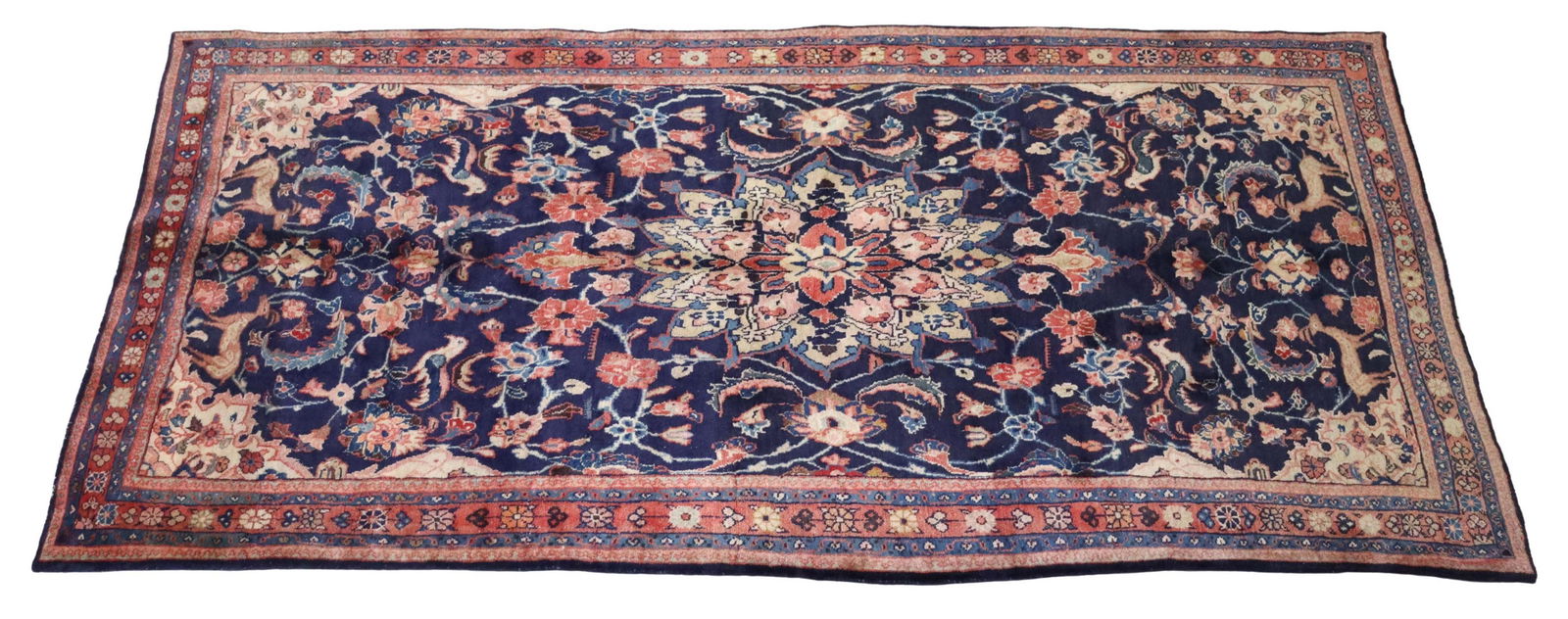 HAND-TIED TABRIZ RUG, IRAN, 11'5" X 5'7.5" (1 of 3)