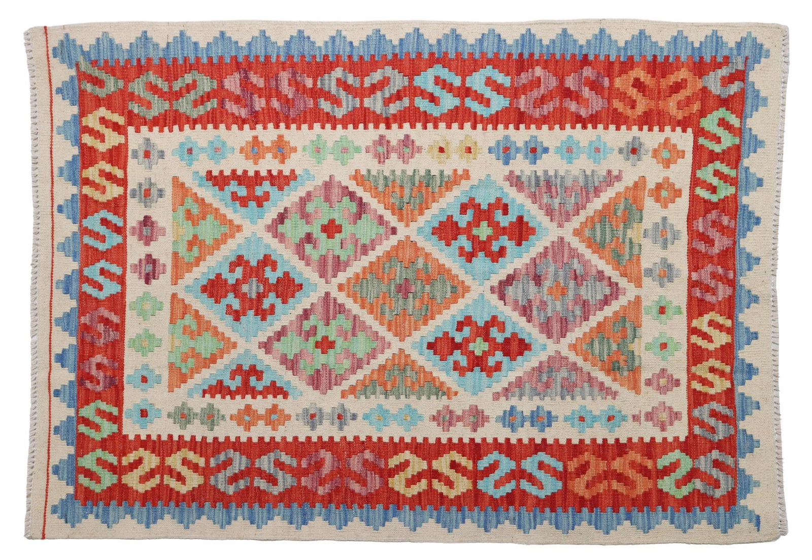 HAND-TIED KILIM RUG, PAKISTAN, 5' X 3'6" (1 of 3)