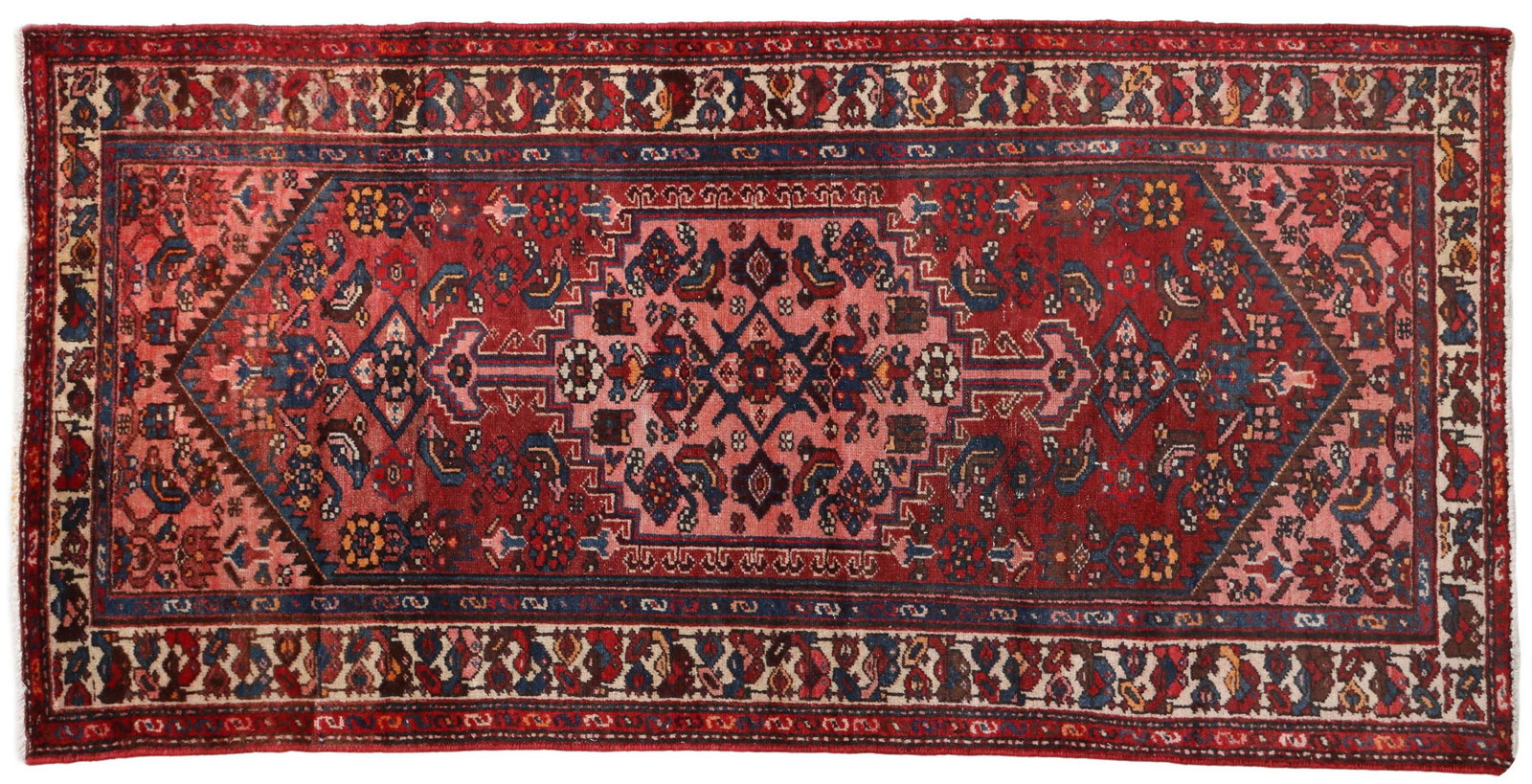 HAND-TIED PERSIAN BIJAR RUG, IRAN, 6'5" X 3'2.5": Hand-tied Persian Bijar rug, Iran, approx 6'5"l, 3'2.5"w **Please Note: All of the rugs offered in this auction would likely benefit from a professional cleaning. Estate rugs may show some wear and im