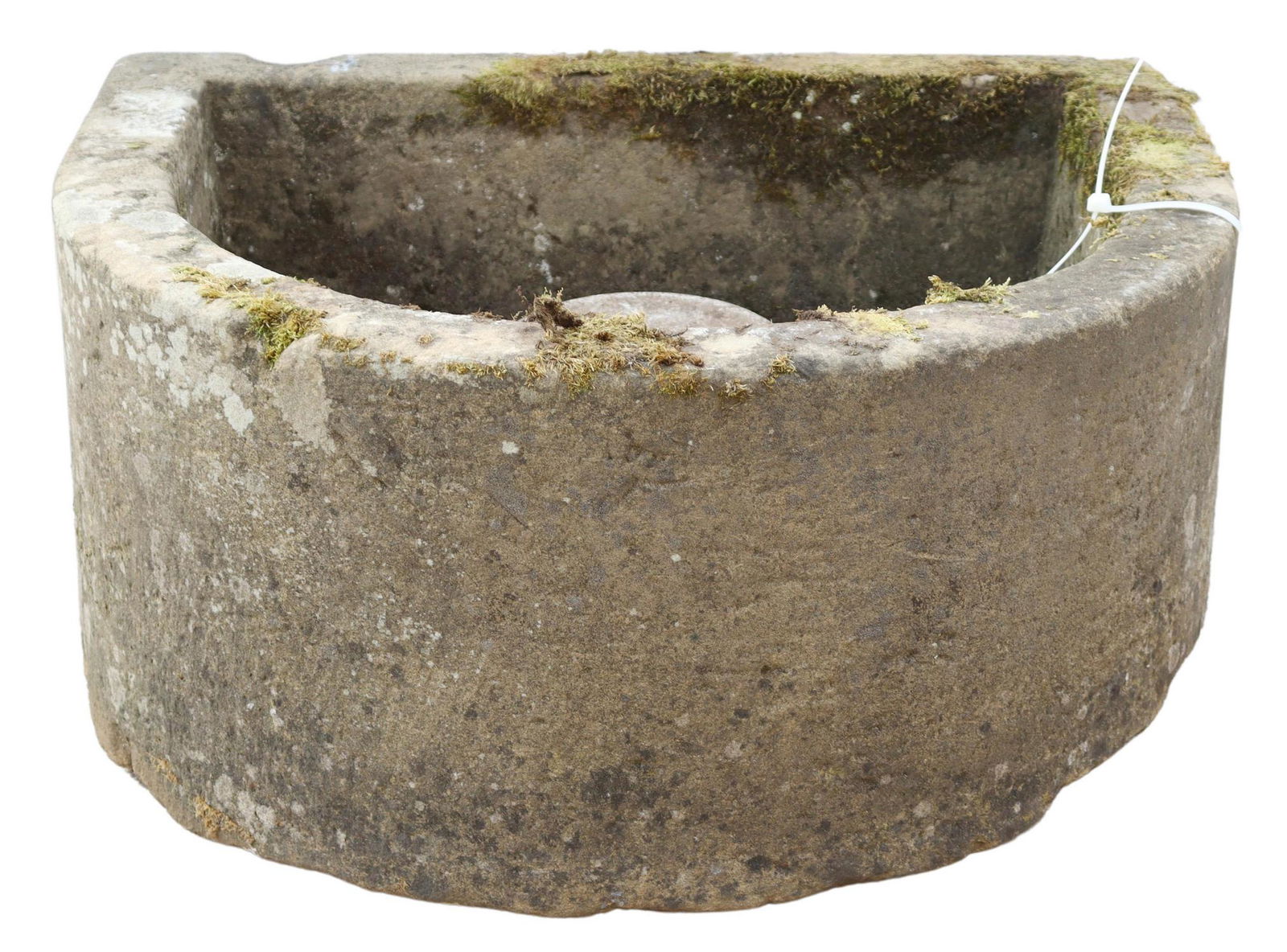 LARGE RUSTIC CARVED STONE CORNER SINK (1 of 3)