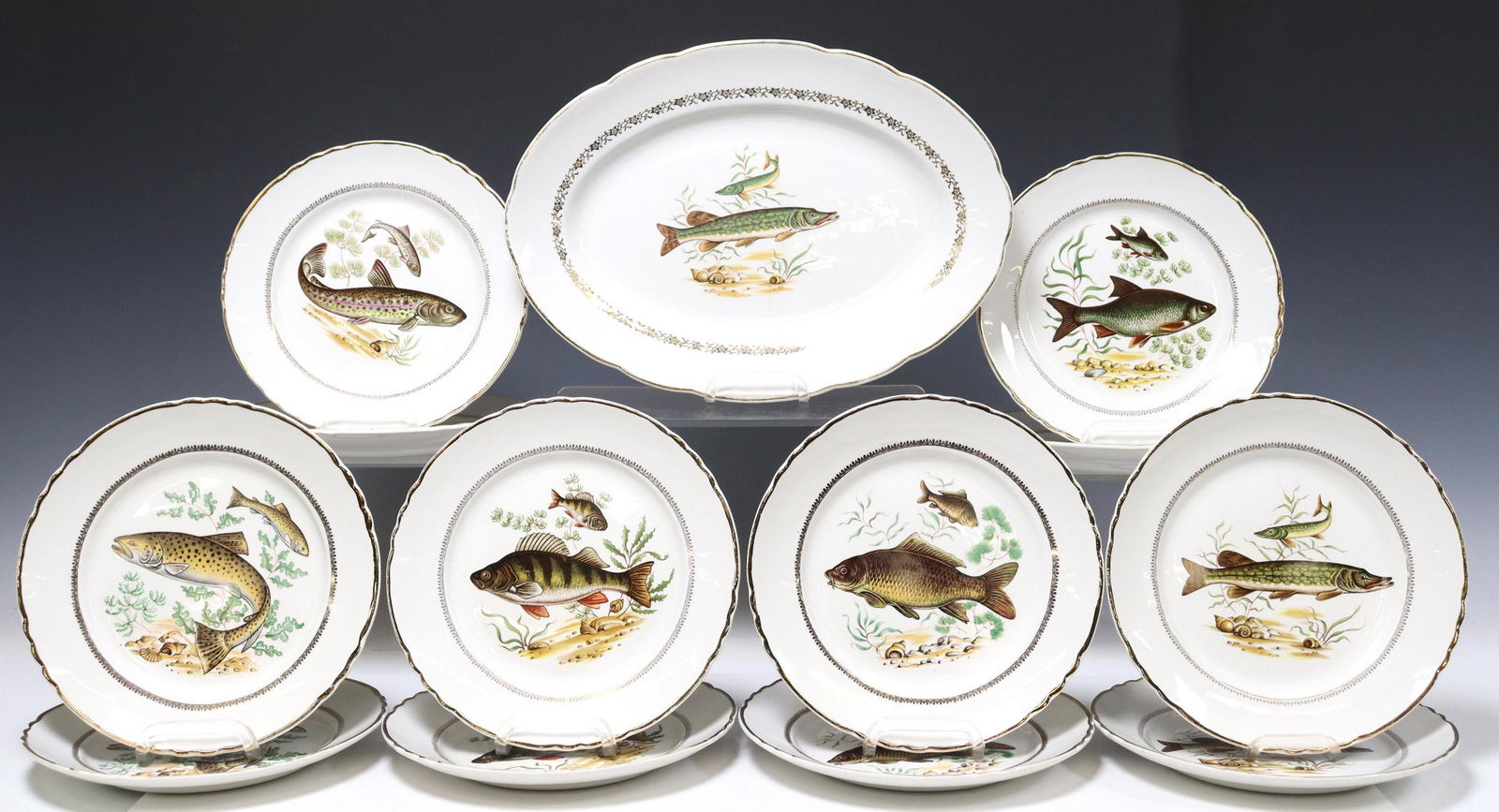 (13) FRENCH FAIENCE FISH SERVICE (1 of 5)