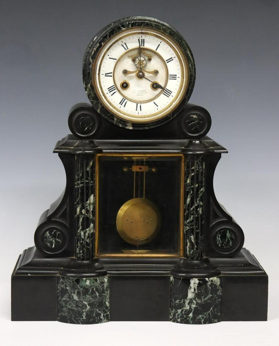 FRENCH NAPOLEON III PERIOD MARBLE MANTEL CLOCK (1 of 8)