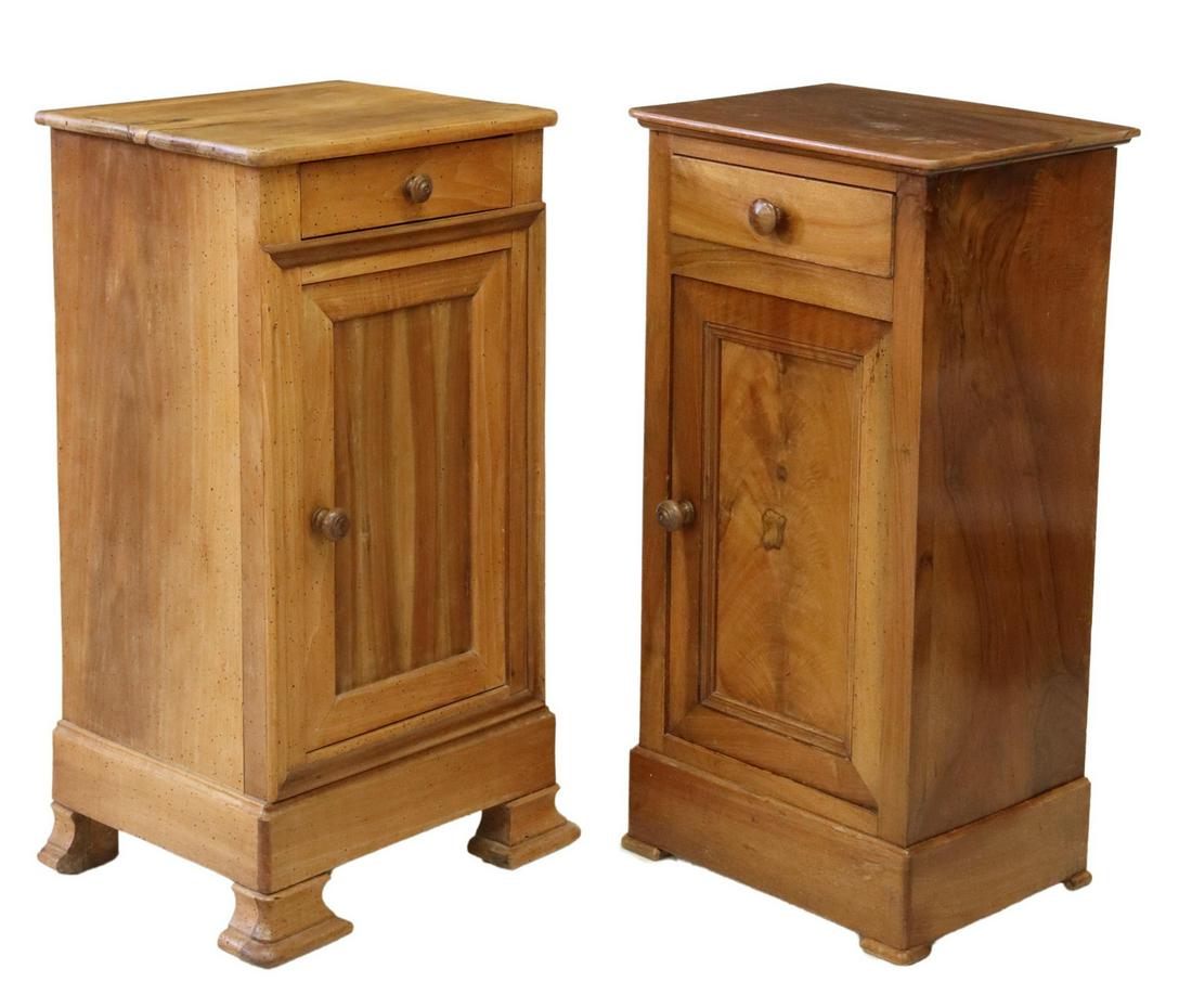 (2) FRENCH LOUIS PHILIPPE WALNUT BEDSIDE CABINETS (1 of 5)