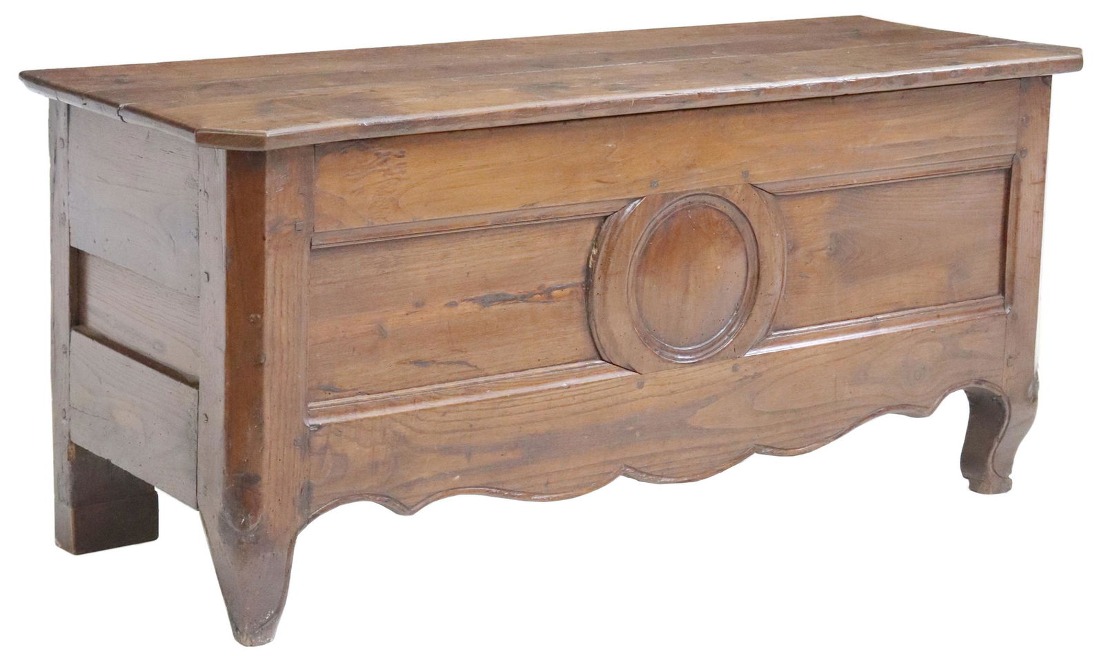 FRENCH PROVINCIAL OAK COFFER STORAGE CHEST (1 of 5)