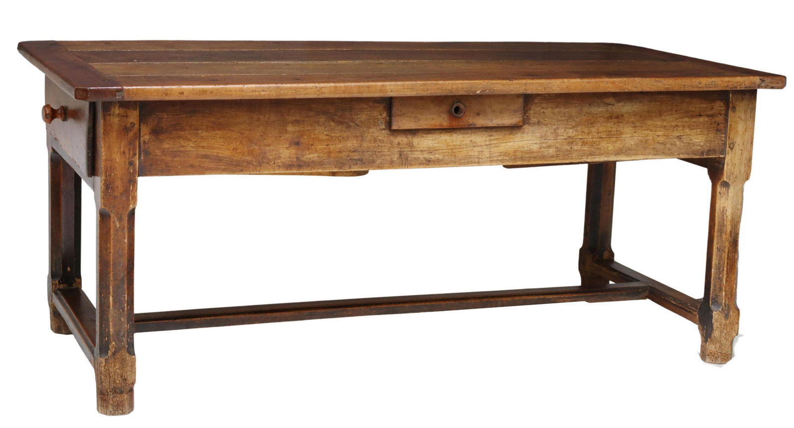 FRENCH PROVINCIAL OAK 4-PLANK FARMHOUSE TABLE (1 of 5)