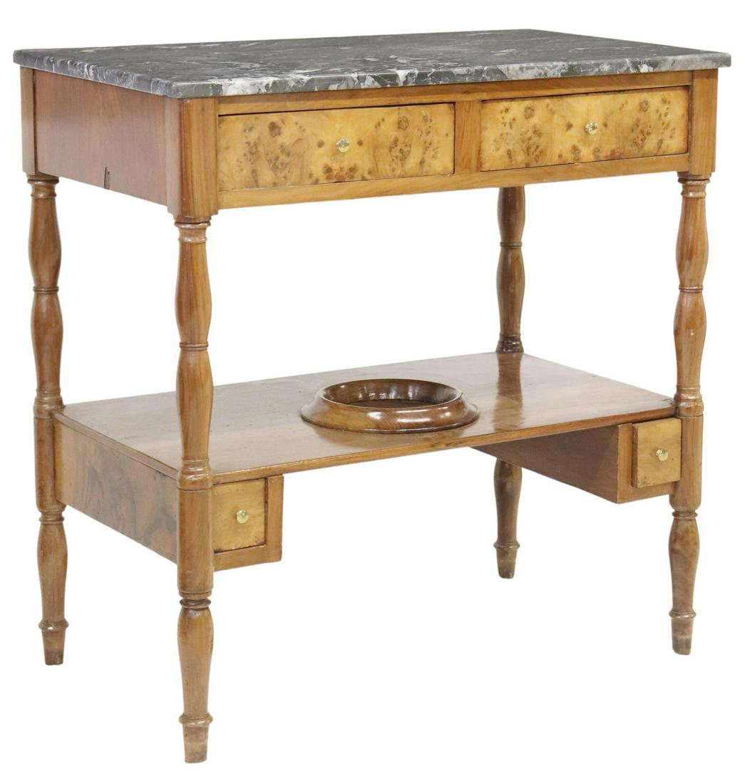 FRENCH LOUIS PHILIPPE PERIOD WALNUT WASH STAND (1 of 5)