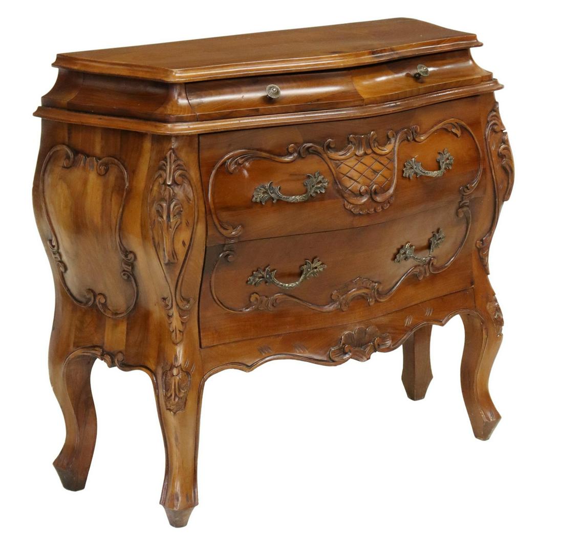 PETITE LOUIS XV STYLE BOMBE COMMODE (1 of 5)