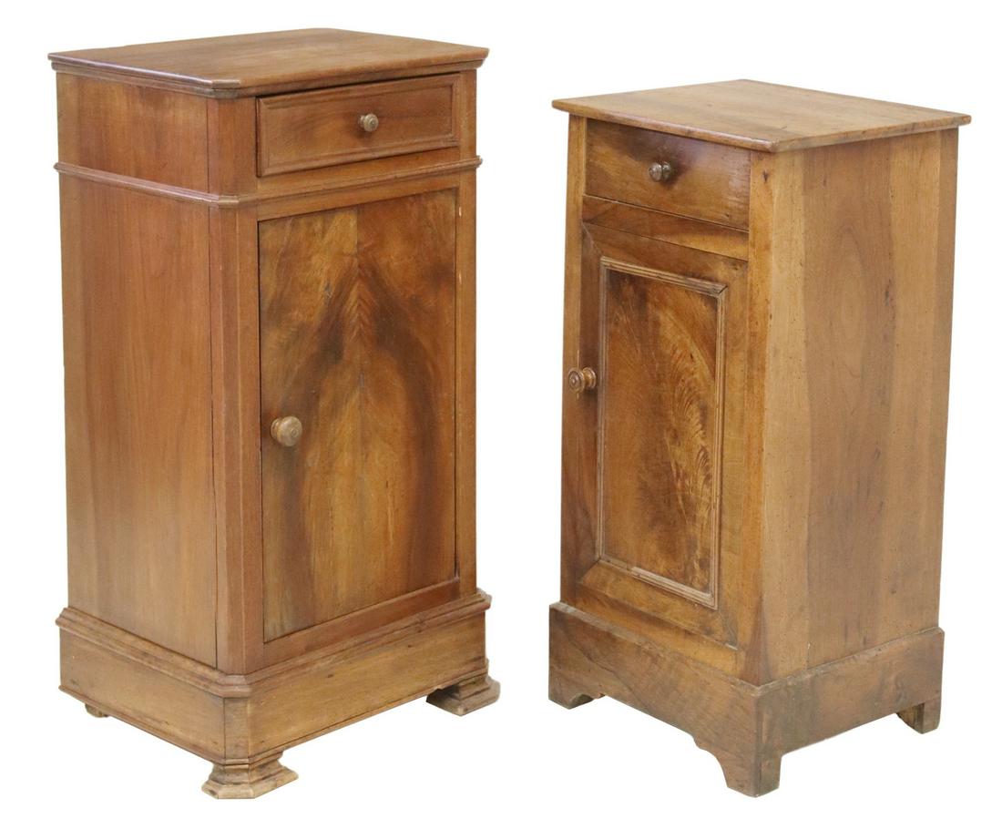 2) FRENCH LOUIS PHILIPPE PERIOD WALNUT NIGHTSTANDS (1 of 6)