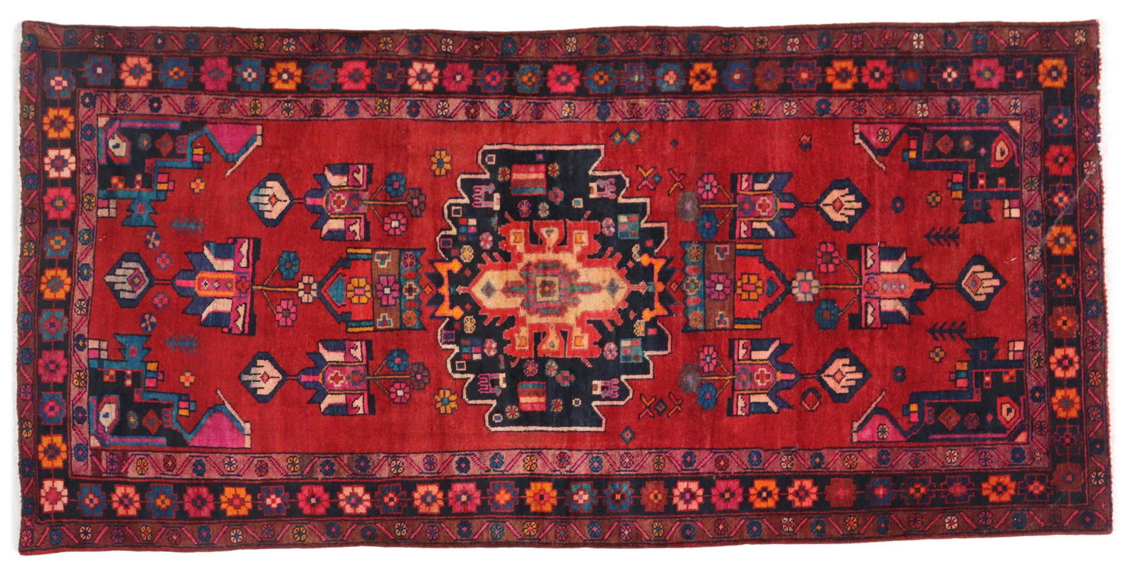 HAND-TIED PERSIAN BIJAR RUG, IRAN, 8'11" X 4'3.5" (1 of 3)