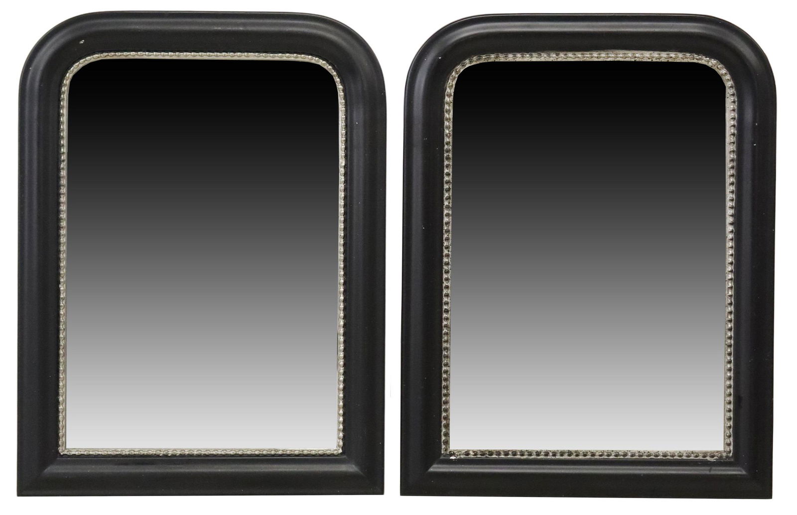 (2) BLACK LOUIS PHILIPPE STYLE WALL MIRRORS (1 of 3)