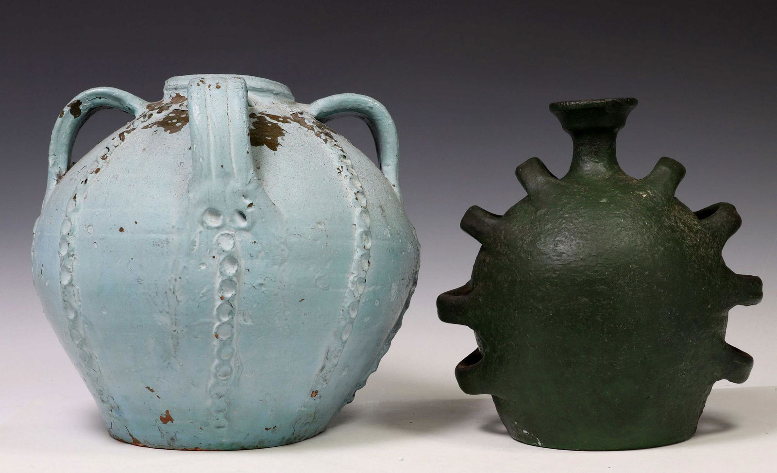 (2) RUSTIC FRENCH EARTHENWARE VESSELS (1 of 4)