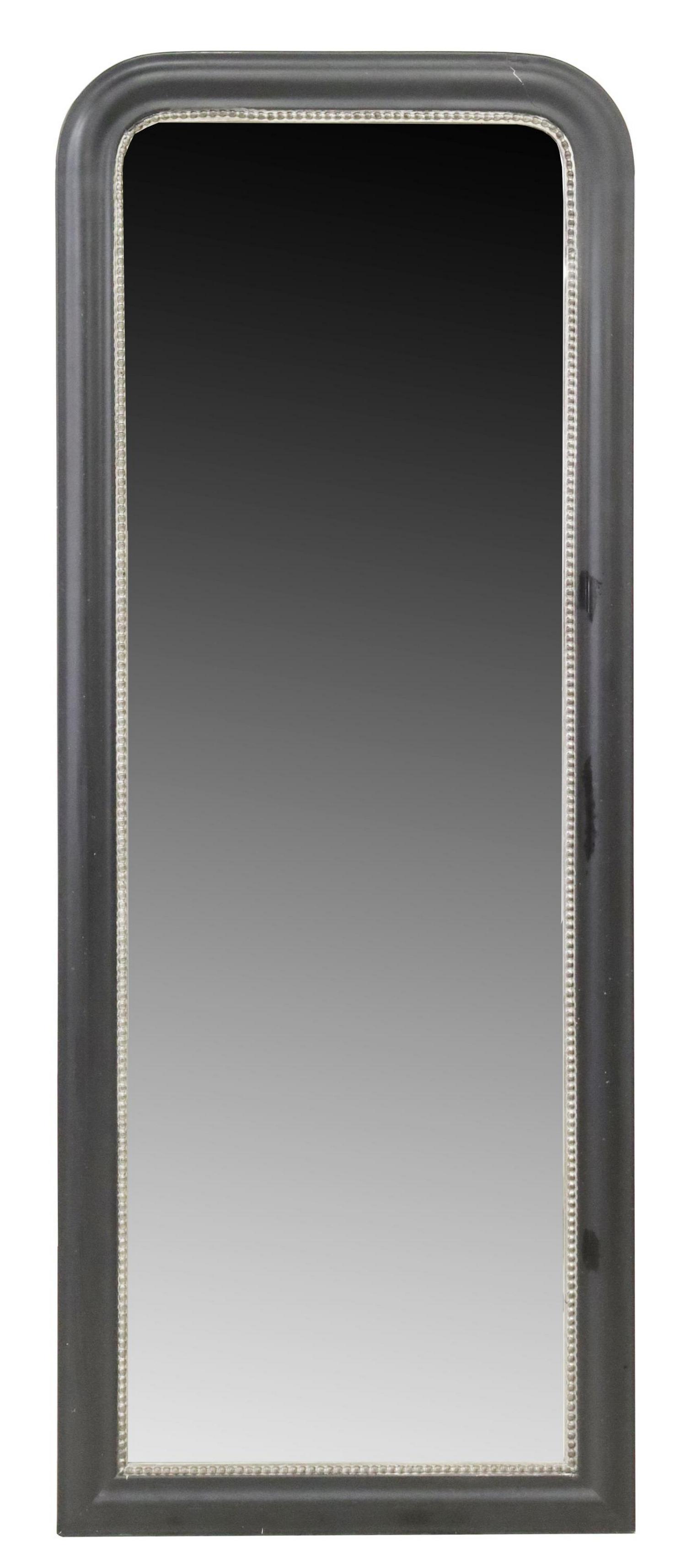 LARGE BLACK LOUIS PHILIPPE STYLE WALL MIRROR (1 of 3)