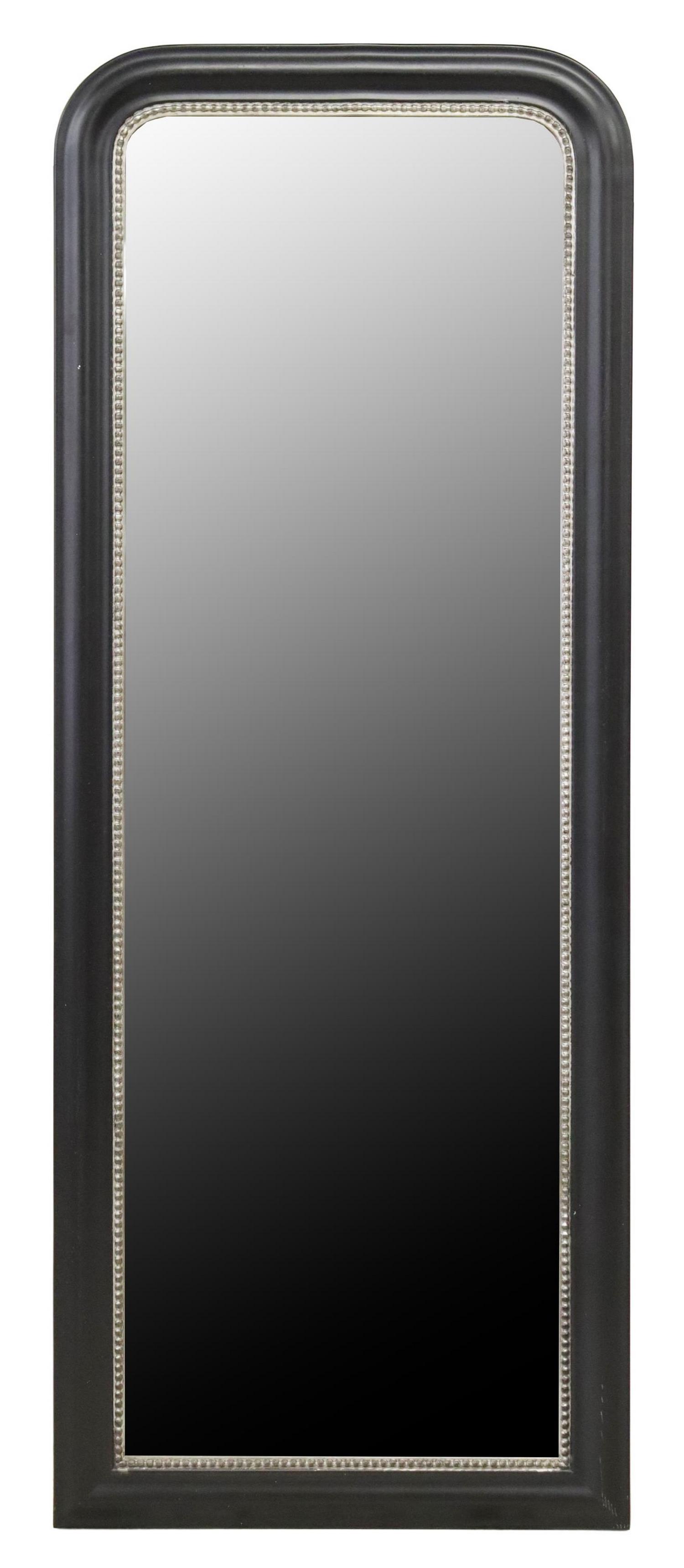 LARGE BLACK LOUIS PHILIPPE STYLE WALL MIRROR (1 of 3)