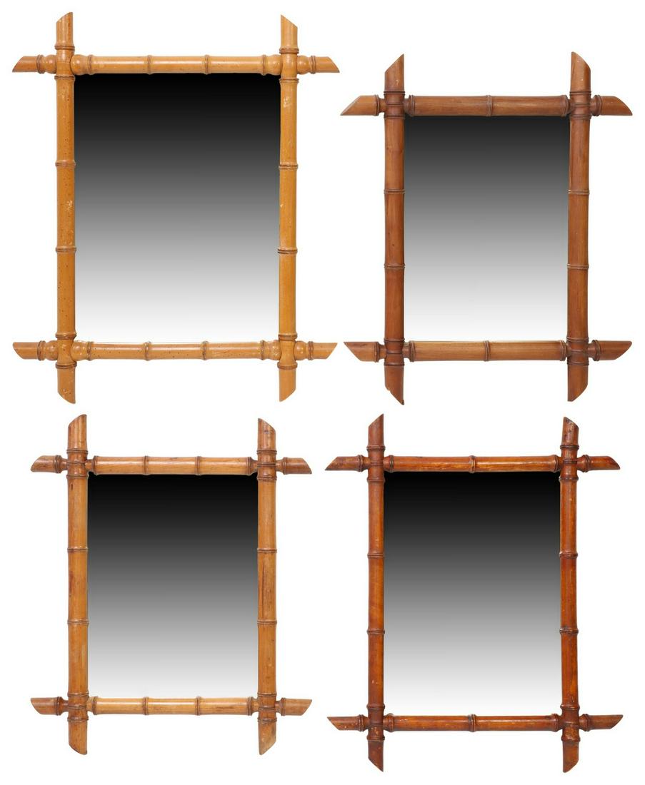 (4) FRENCH TURNED FAUX BAMBOO MIRRORS (1 of 3)