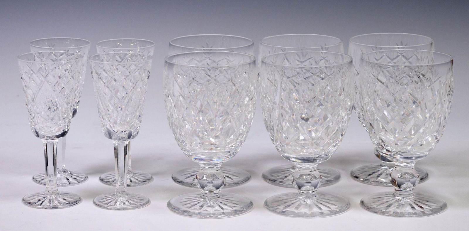 (10) WATERFORD DONEGAL & SHANNON JUBILEE STEMWARE (1 of 3)