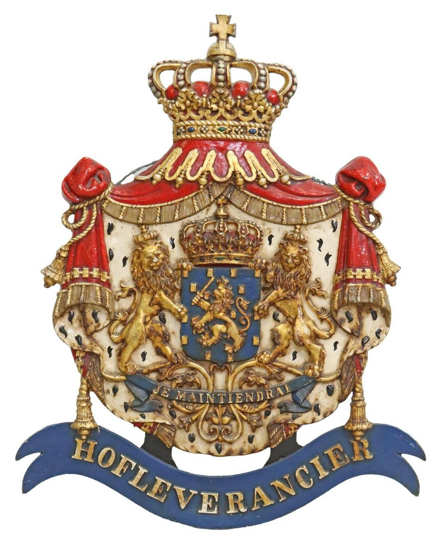 ARCHITECTURAL CAST IRON COAT OF ARMS NETHERLANDS (1 of 2)