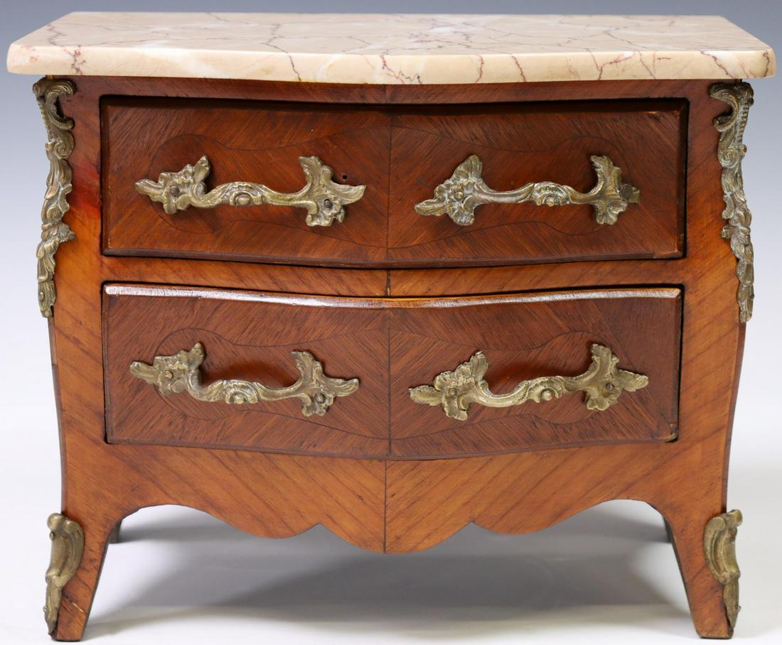 SALESMAN SAMPLE MINIATURE MARBLE-TOP COMMODE (1 of 5)