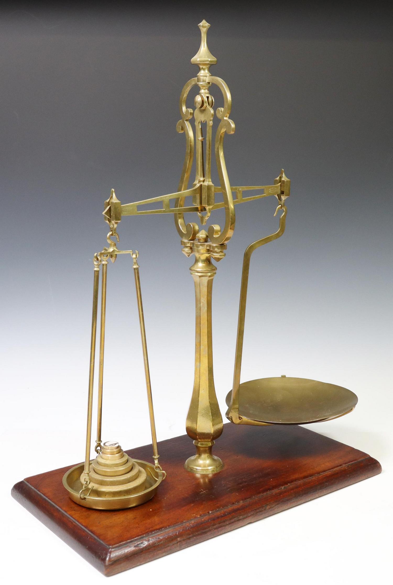 ENGLISH W&T AVERY LTD. BRASS BALANCE SCALES (1 of 8)