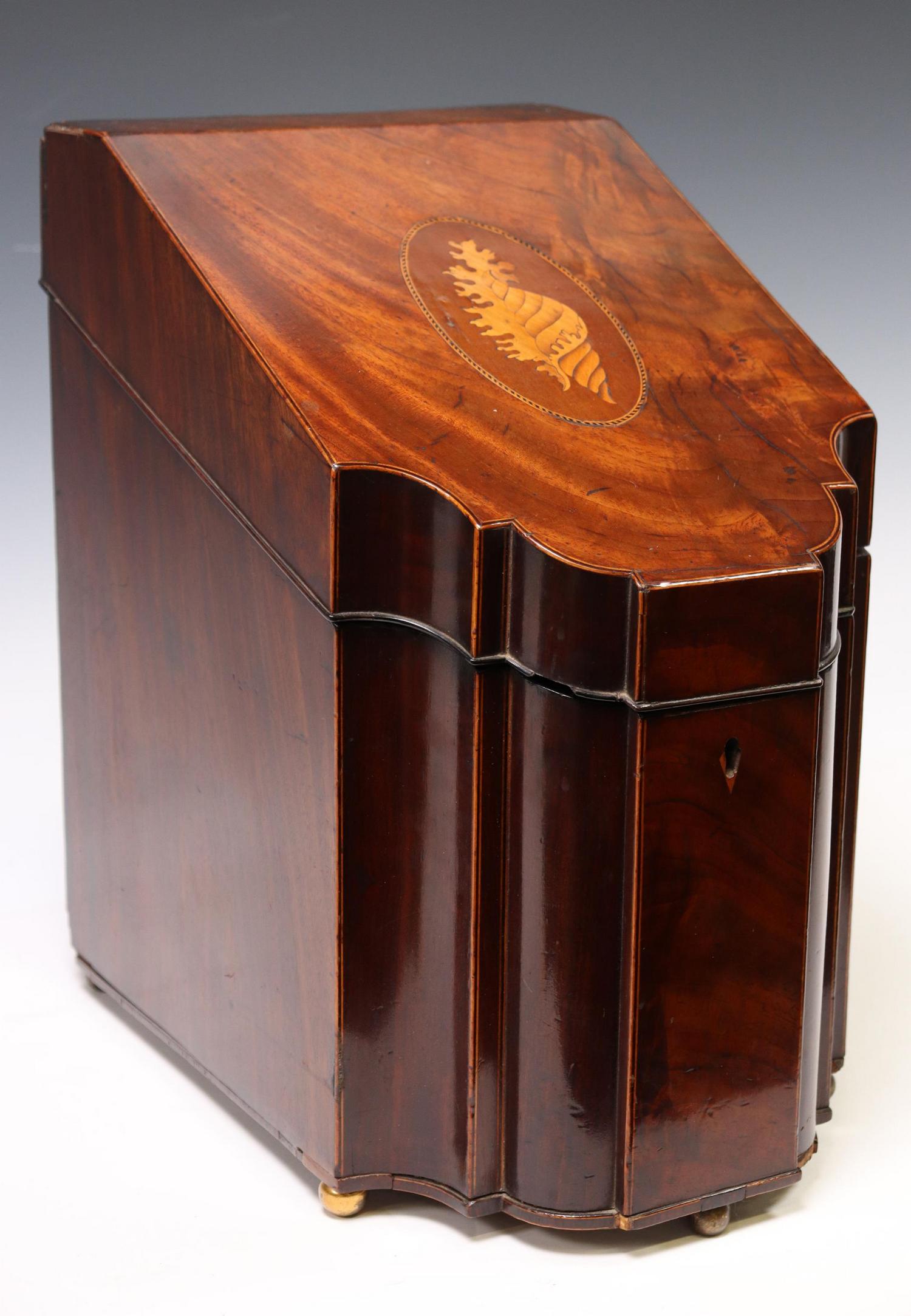 ENGLISH GEORGIAN MAHOGANY KNIFE/ LETTER BOX (1 of 4)