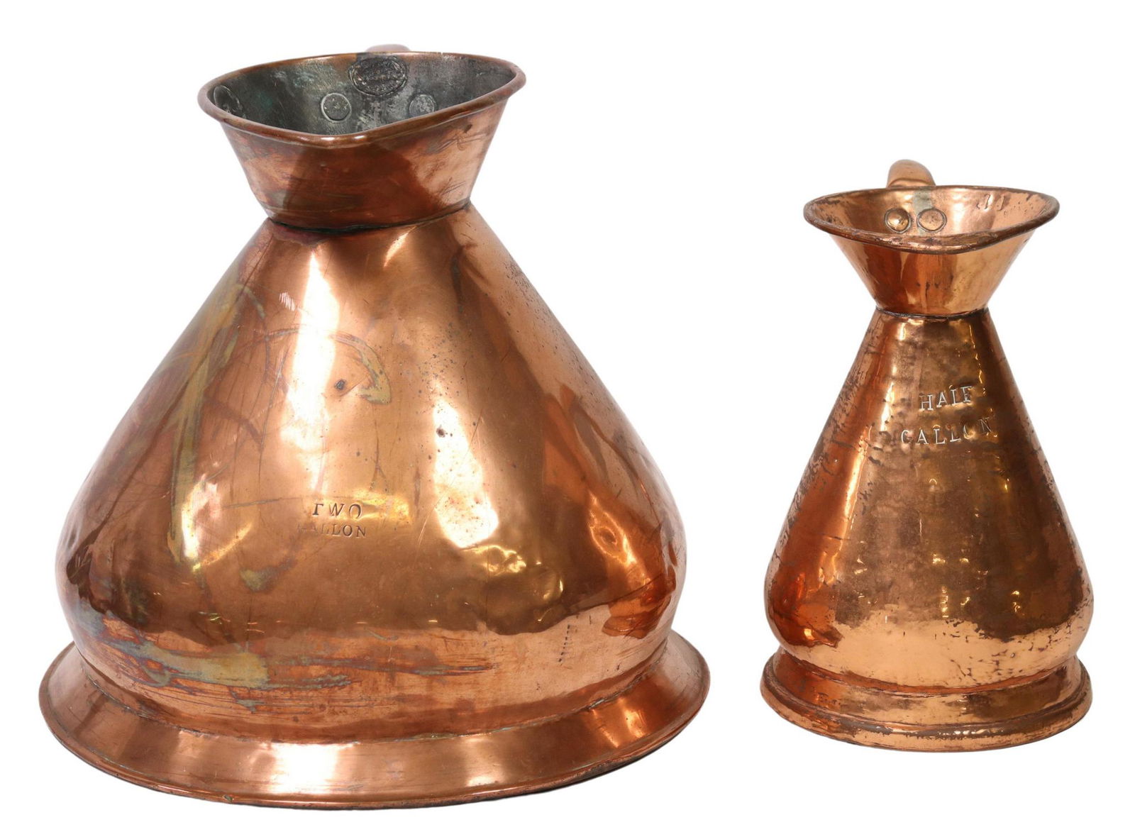 (2) ENGLISH COPPER GRADUATED MEASURES (1 of 8)