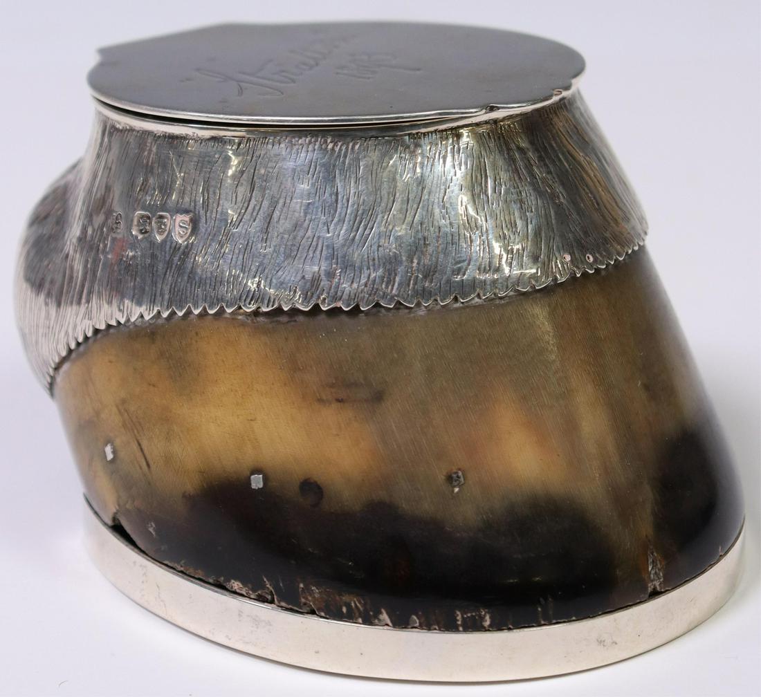ENGLISH STERLING-MOUNTED HORSE HOOF BOX (1 of 7)