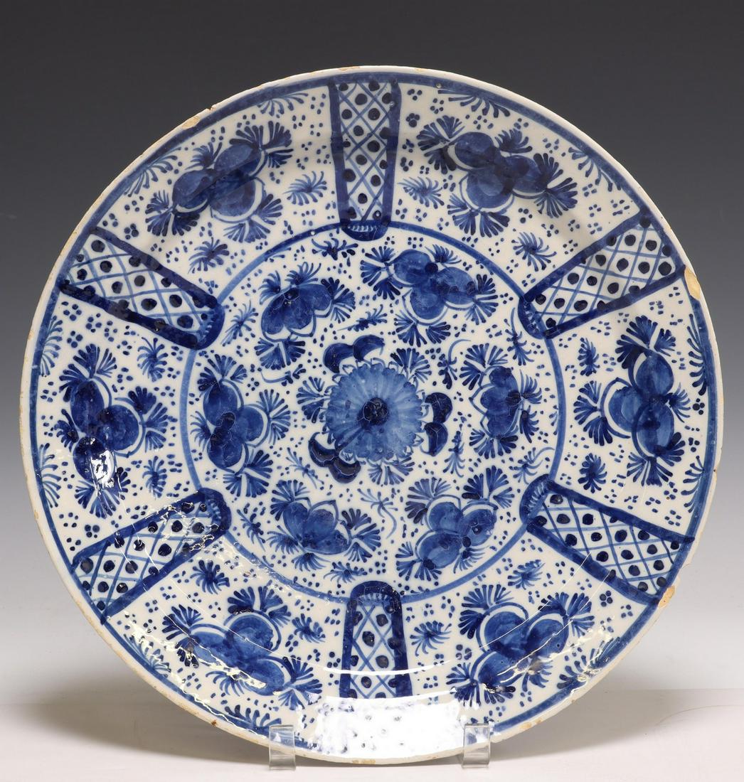 DELFT CHINOISERIE BLUE & WHITE CHARGER (1 of 2)