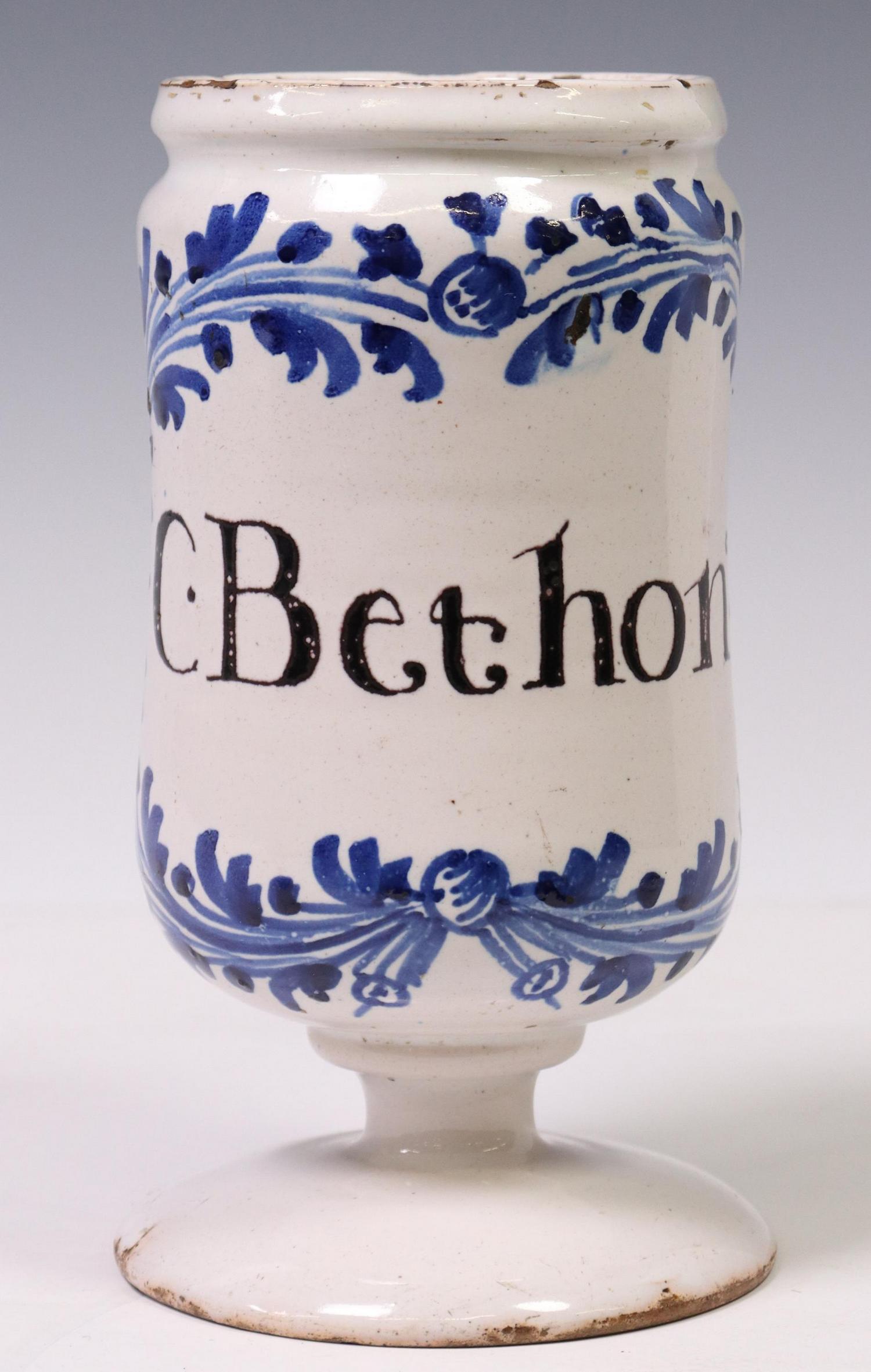 DELFT BLUE & WHITE APOTHECARY JAR (1 of 4)