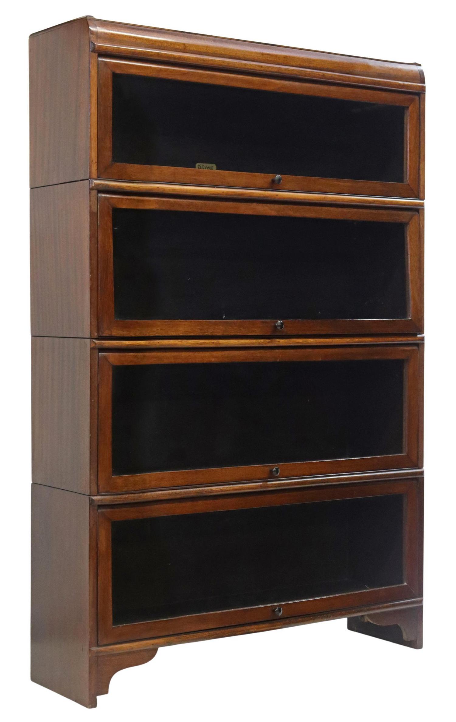 ENGLISH WILTON MAHOGANY FOUR-STACK BOOKCASE (1 of 5)
