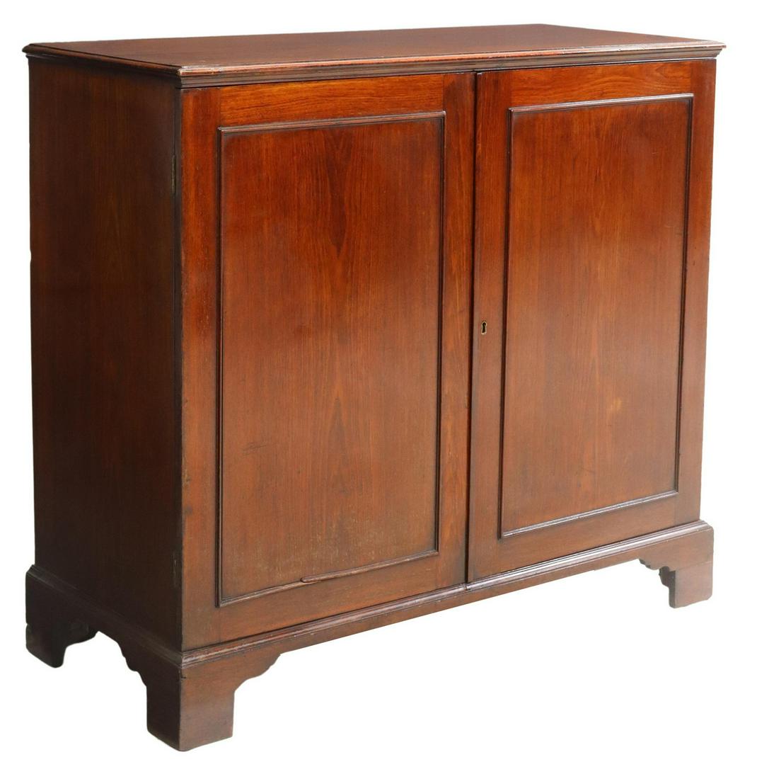 ENGLISH GEORGIAN PERIOD MAHOGANY LINEN CABINET (1 of 5)