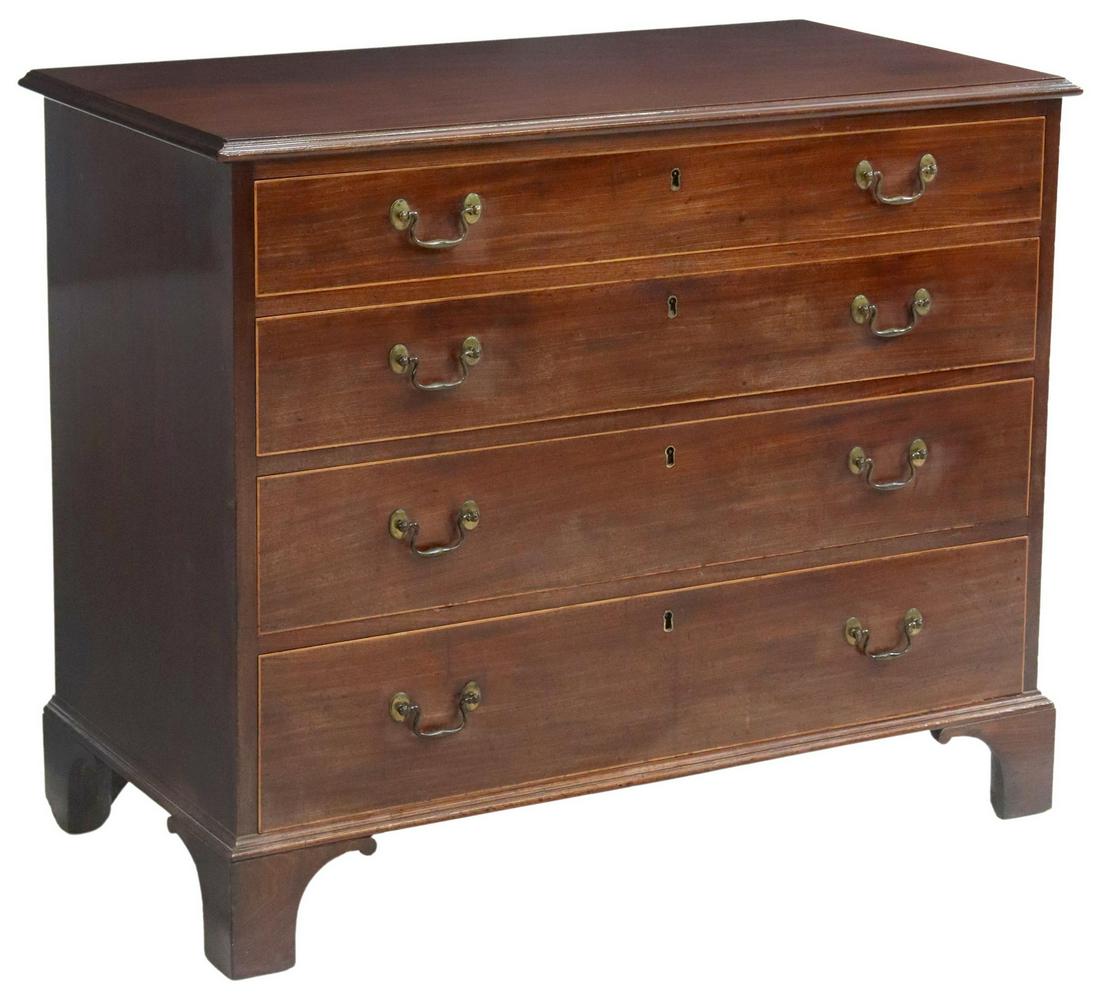 ENGLISH GEORGIAN PERIOD MAHOGANY COMMODE (1 of 5)