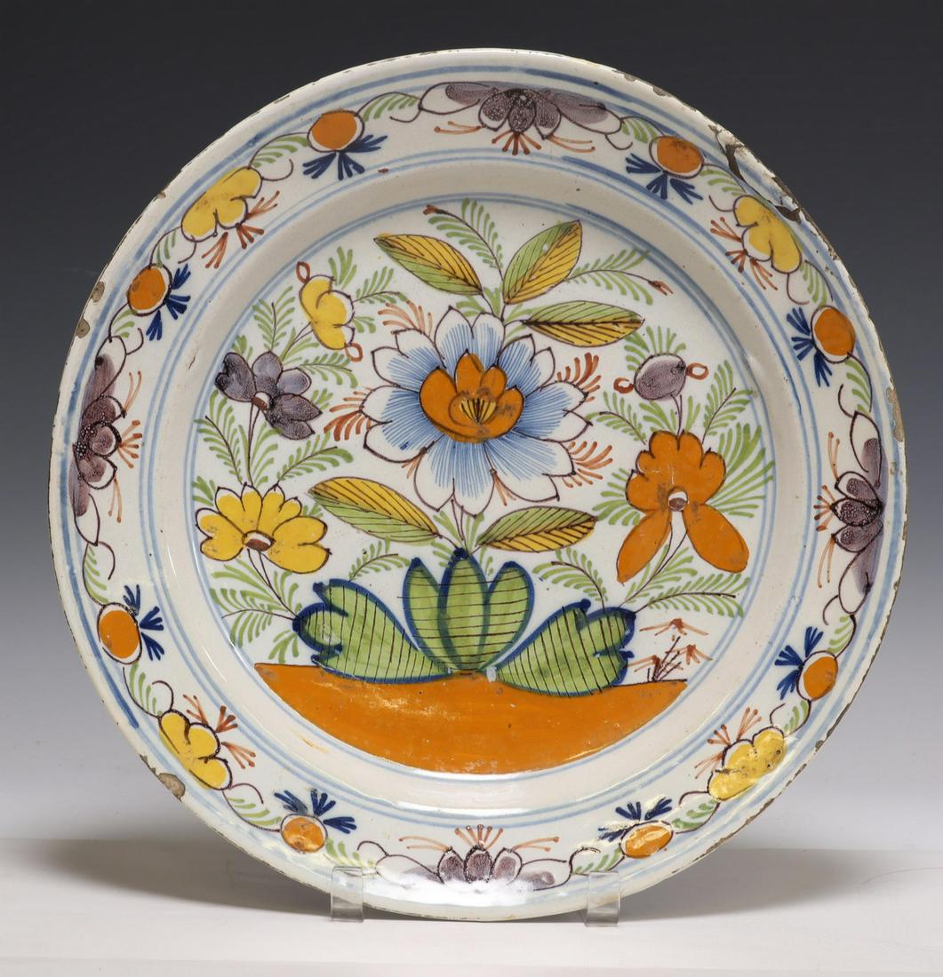 DELFT POLYCHROME FLORAL CHARGER (1 of 2)