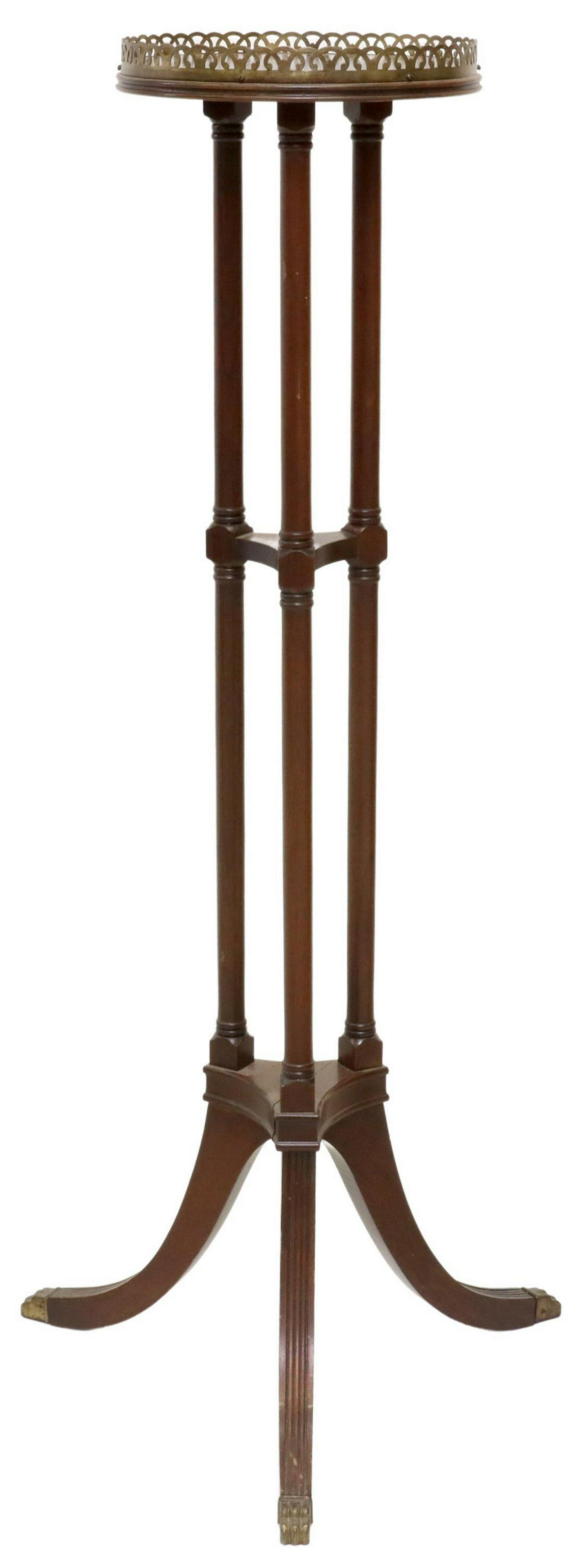 FERGUSON BROS. NJ MAHOGANY PEDESTAL PLANT STAND (1 of 4)