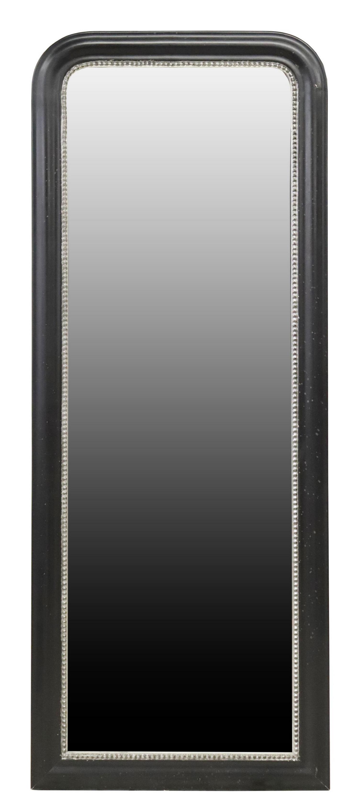 LARGE BLACK LOUIS PHILIPPE STYLE WALL MIRROR (1 of 3)