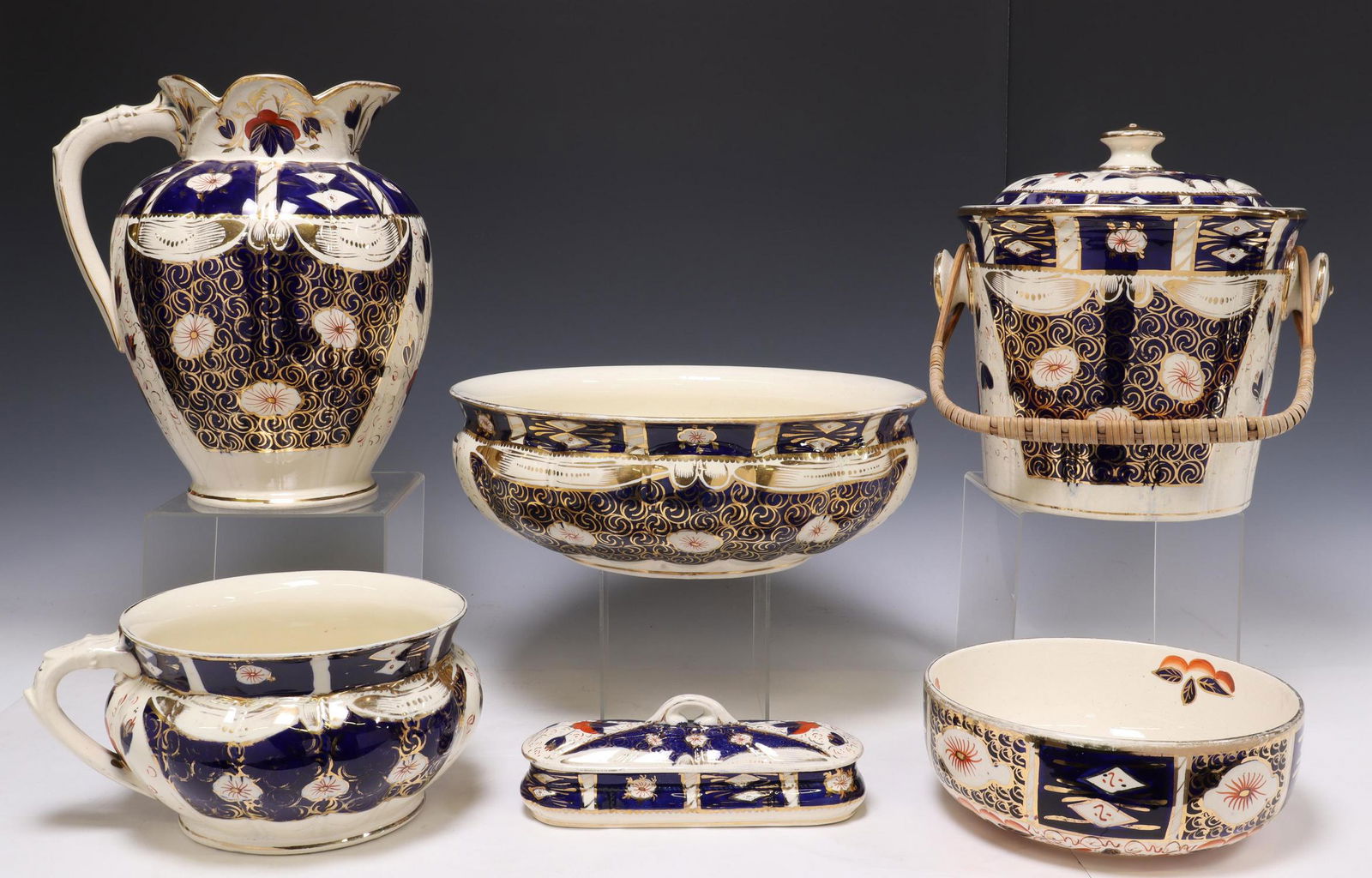 (6) ENGLISH KEA IMARI PALETTE IRONSTONE WASH SET (1 of 7)