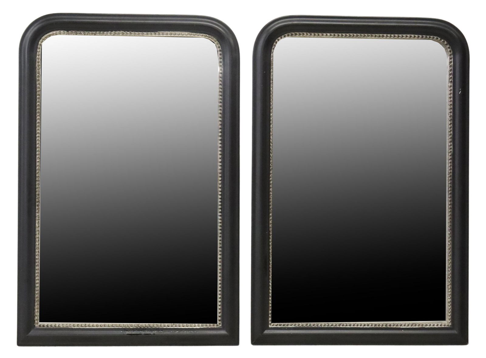 (2) BLACK LOUIS PHILIPPE STYLE WALL MIRRORS (1 of 3)