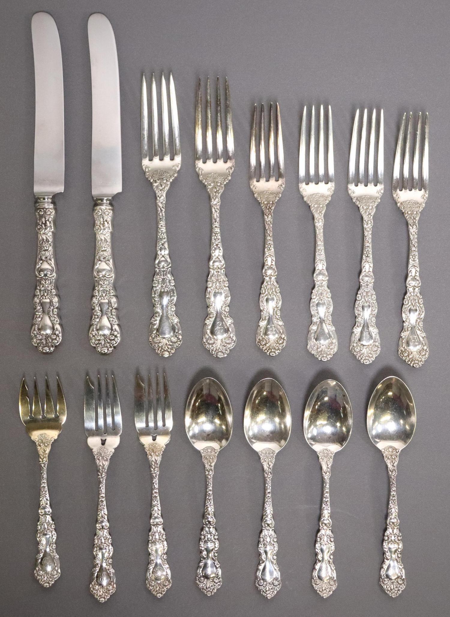 (15) GORHAM IMPERIAL CHRYSANTHEMUM SILVER FLATWARE (1 of 8)