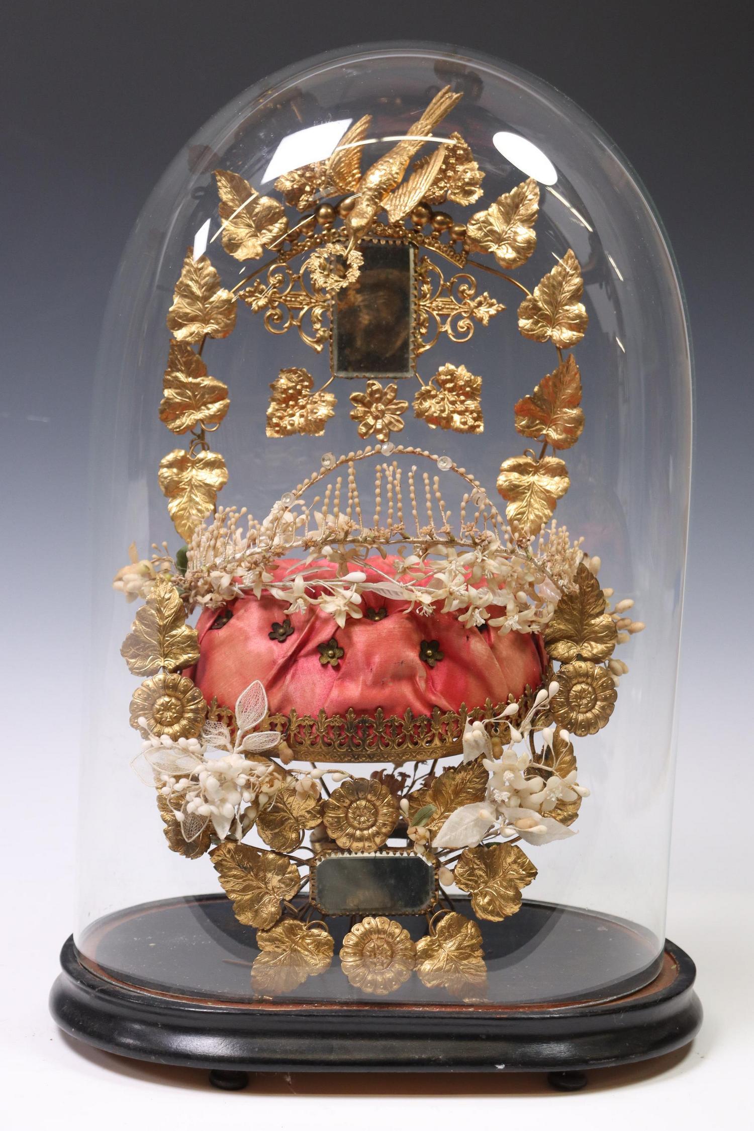 FRENCH GLOBE DE MARIEE GLASS CLOCHE GARNITURE (1 of 4)