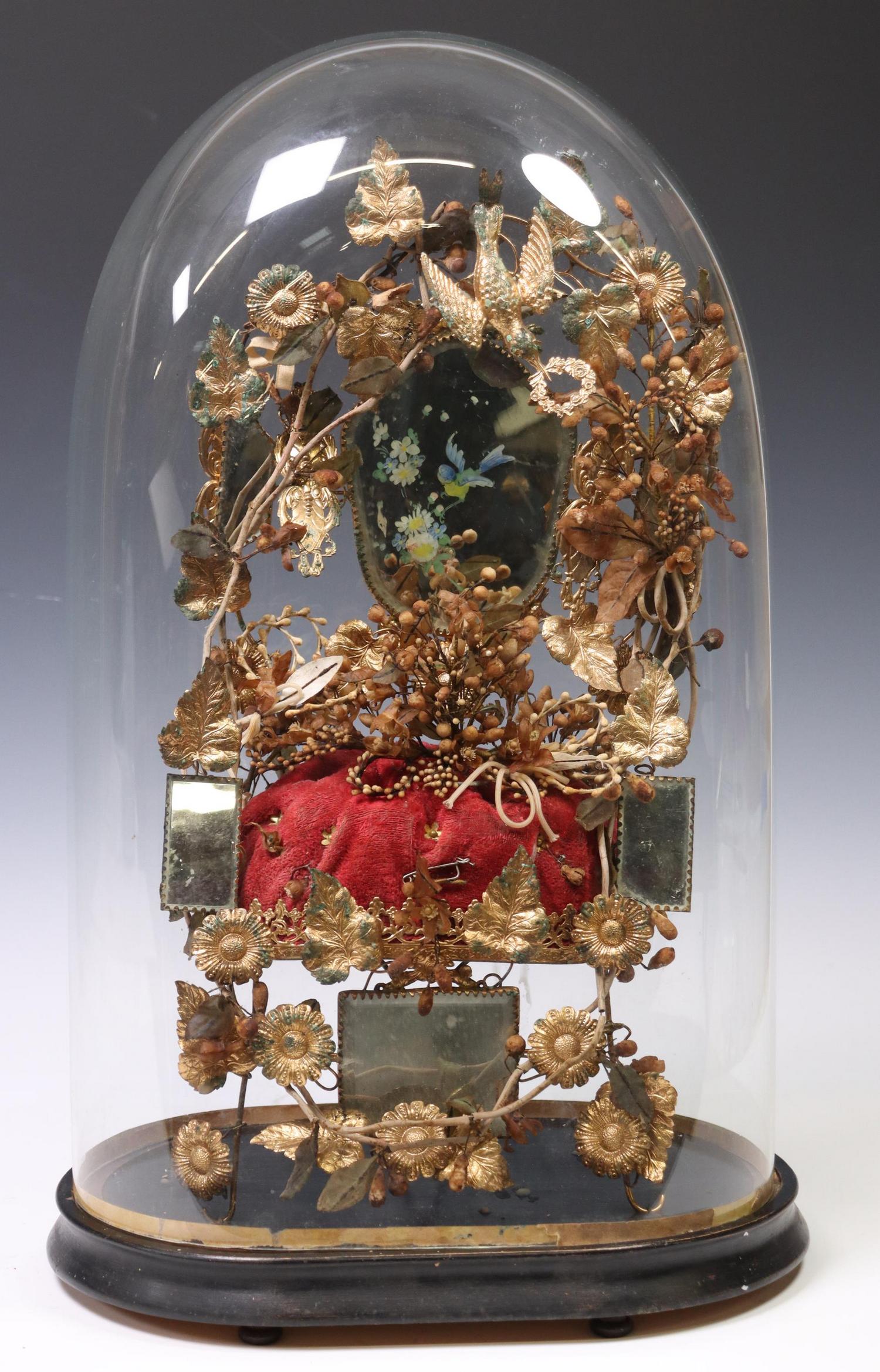 FRENCH GLOBE DE MARIEE GLASS CLOCHE GARNITURE (1 of 4)