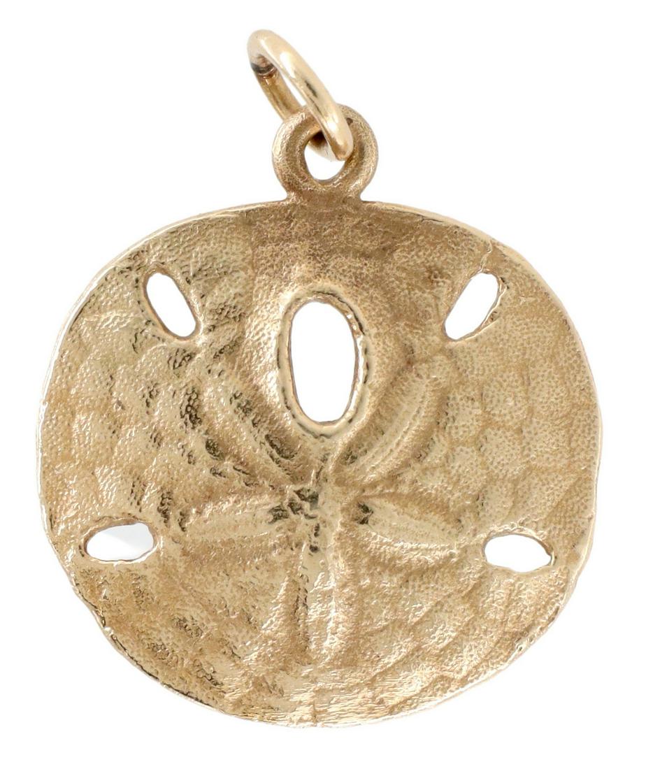 JAMES AVERY 14KT YELLOW GOLD SAND DOLLAR PENDANT (1 of 2)