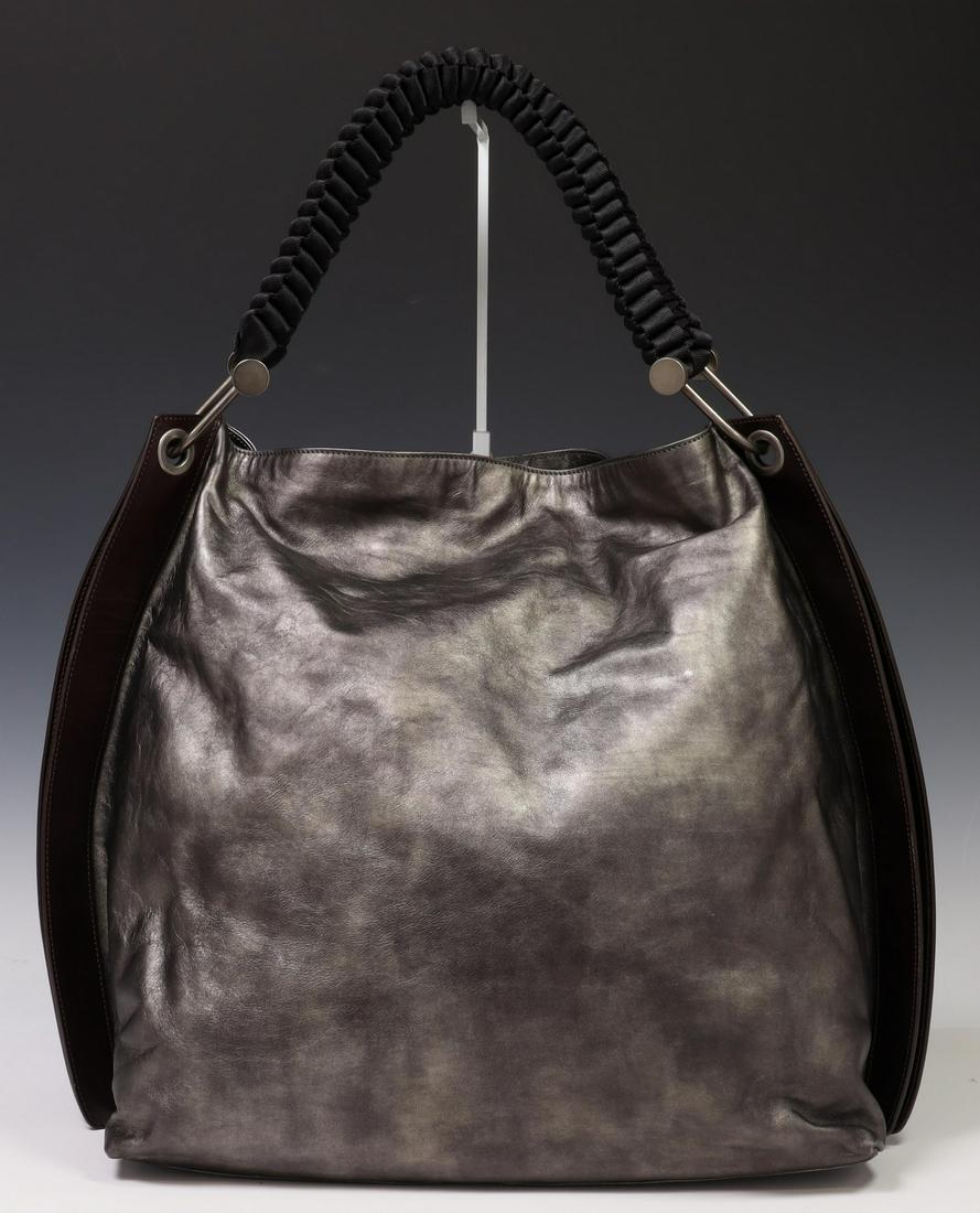 MARNI METALLIC GRAINED LEATHER LARGE TOTE BAG (1 of 6)