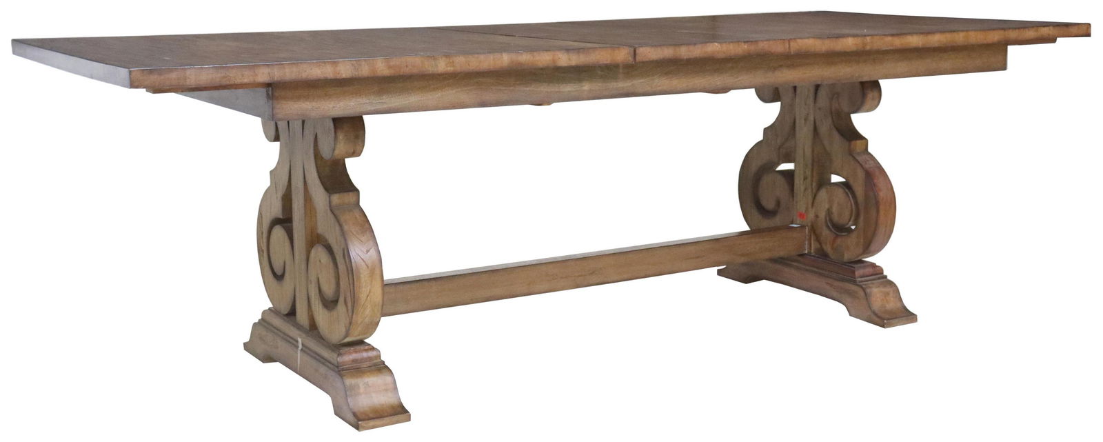 CONTEMPORARY REFECTORY DRAW-LEAF DINING TABLE (1 of 4)