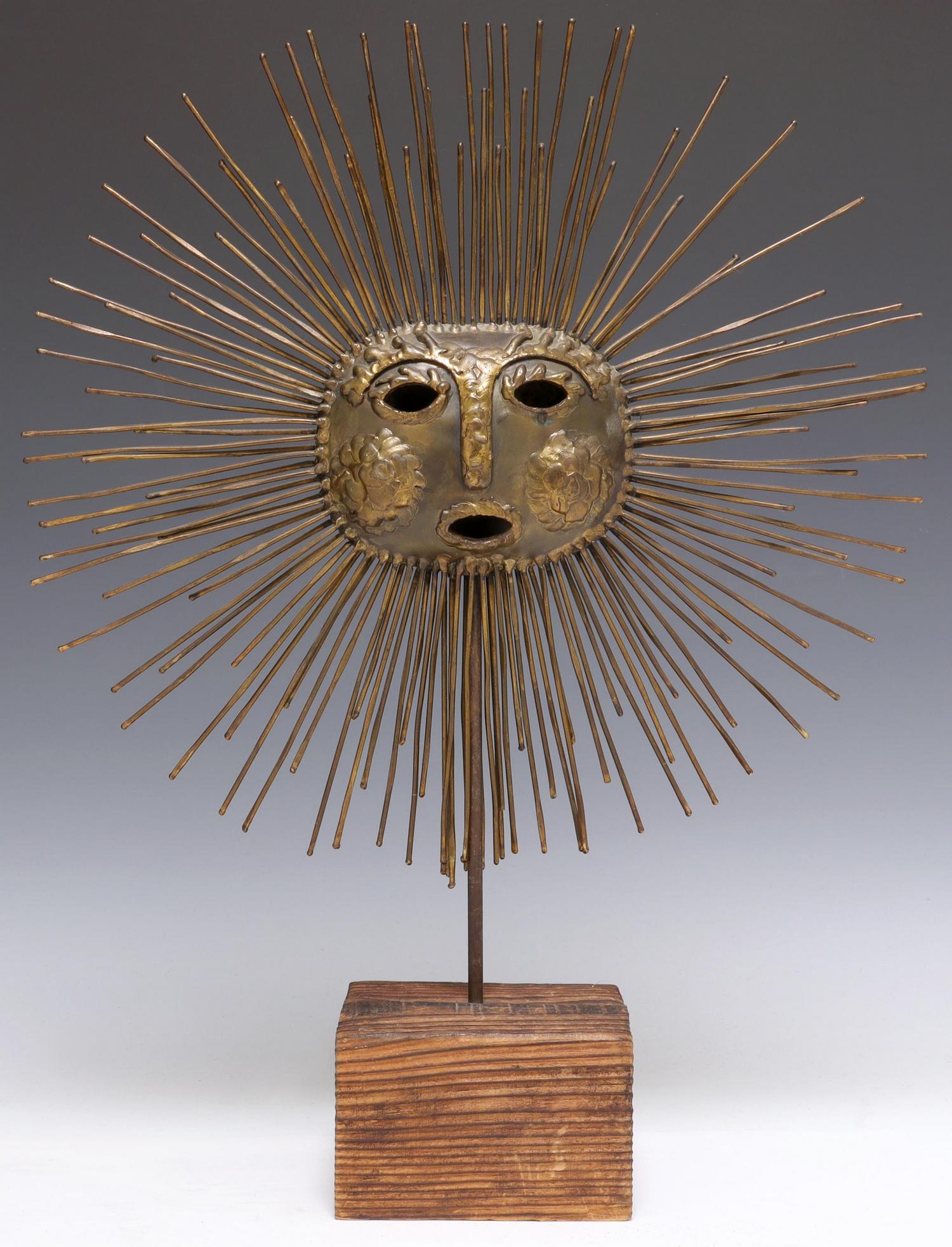 EMAUS TALLERES MID-CENTURY BRASS SUN SCULPTURE (1 of 3)