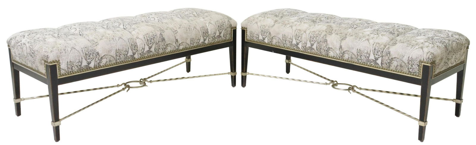 (2) MARGE CARSON 'BOLERO' UPHOLSTERED BENCHES (1 of 5)
