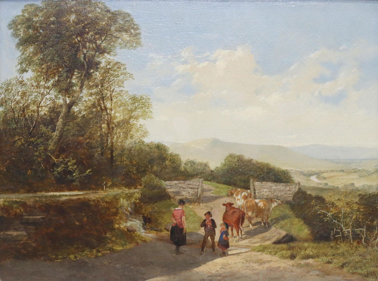 AMERICAN SCHOOL PASTORAL LANDSCAPE PAINTING (1 of 3)