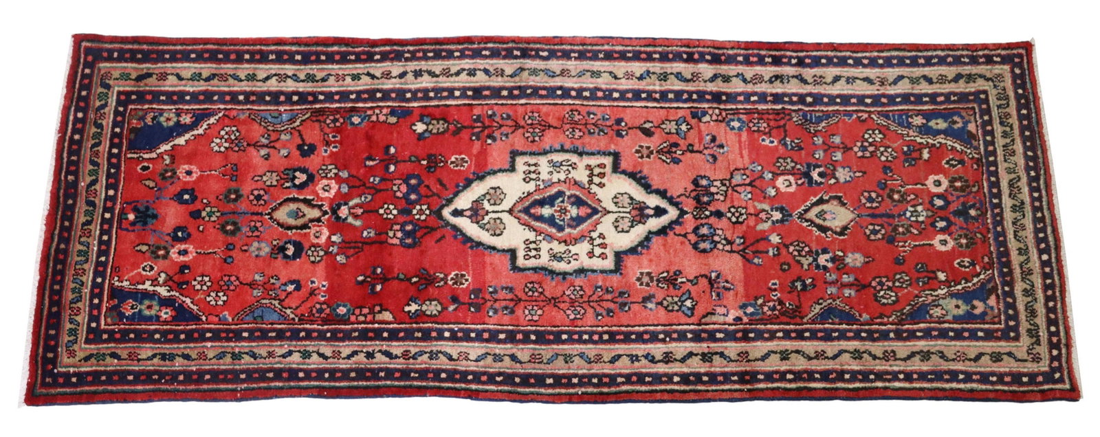 HAND-TIED PERSIAN BIJAR RUG, IRAN, 7'5" X 3'7": Hand-tied Persian Bijar rug, Iran, approx 7'5"l, 3'7"w **Please Note: All of the rugs offered in this auction would likely benefit from a professional cleaning. Estate rugs may show some wear and impe