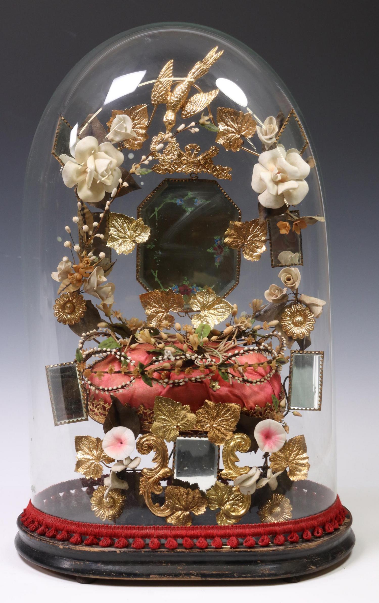 FRENCH GLOBE DE MARIEE GLASS CLOCHE GARNITURE (1 of 4)