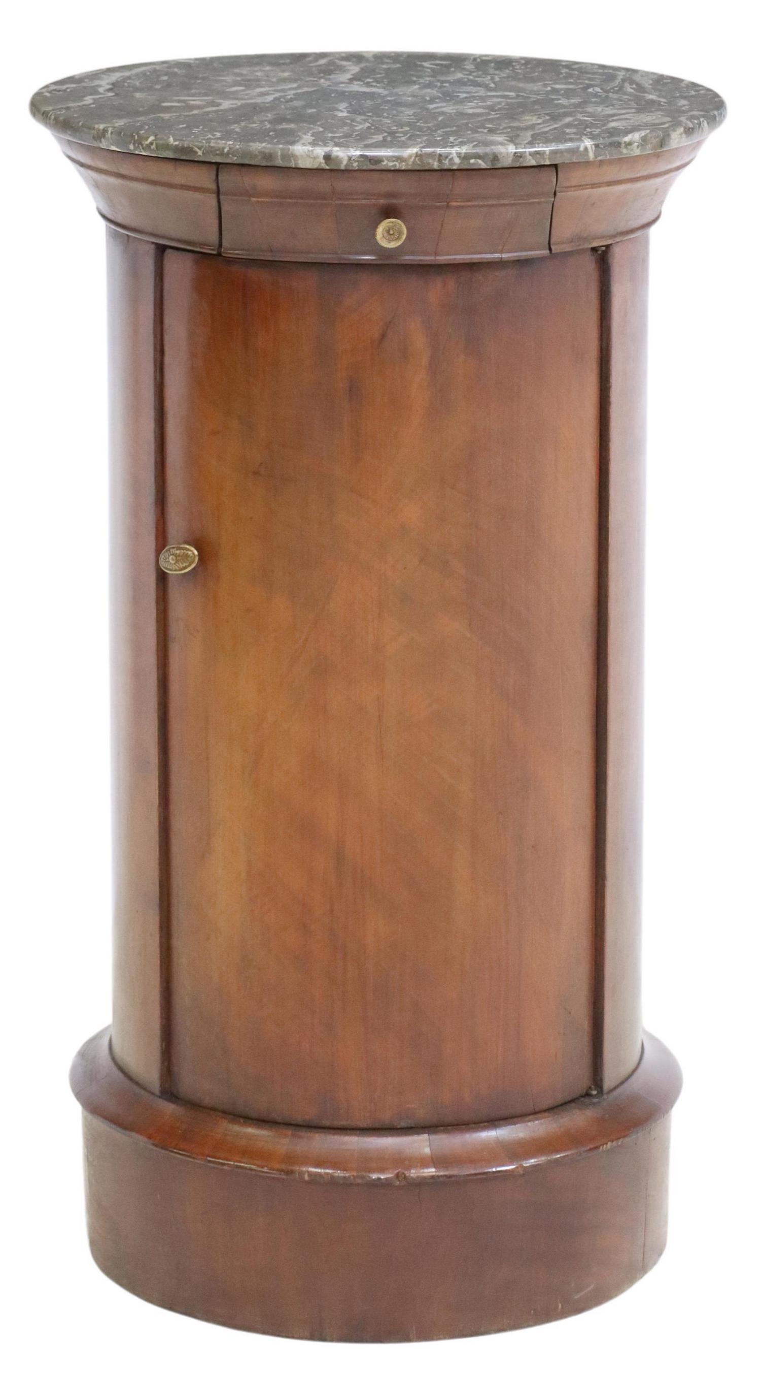 FRENCH EMPIRE MAHOGANY 'SOMNO' BEDSIDE CABINET (1 of 5)